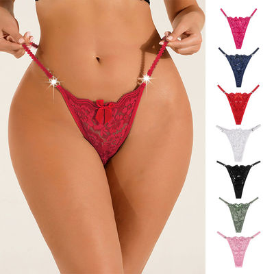 Lacey G Strings Low Rise String Thong Rhinestone Back Thong Invisible Panties Japanese Junior