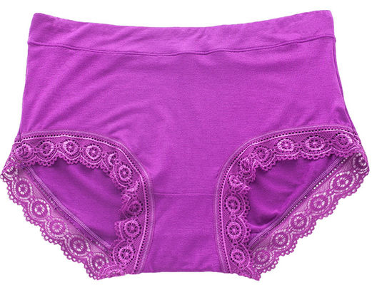 Large Size Womens Underwears Sexy High Waist Cotton Panties Elastic Lace Pure Breathable Briefs
