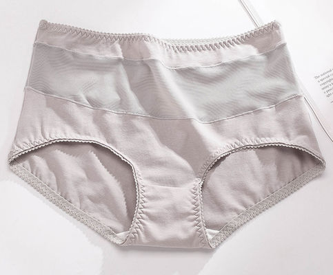 Womens High Waisted Underwear Plus Size Thongs Seamless Sexy Hollow Out Transparent Cotton Crotch