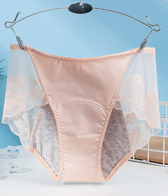 Women Safety Lace Menstrual Female Physiological Underwear Three-Layer Seamless Protective Physiological Pants