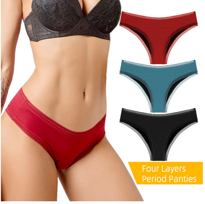 Plus Size Women'S Menstrual Period Panties Underwear 6x 4x Washable Absorbent 4Layer